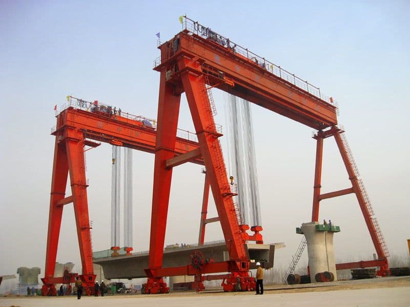 50 ton 100 ton rail mounted double girder gantry crane